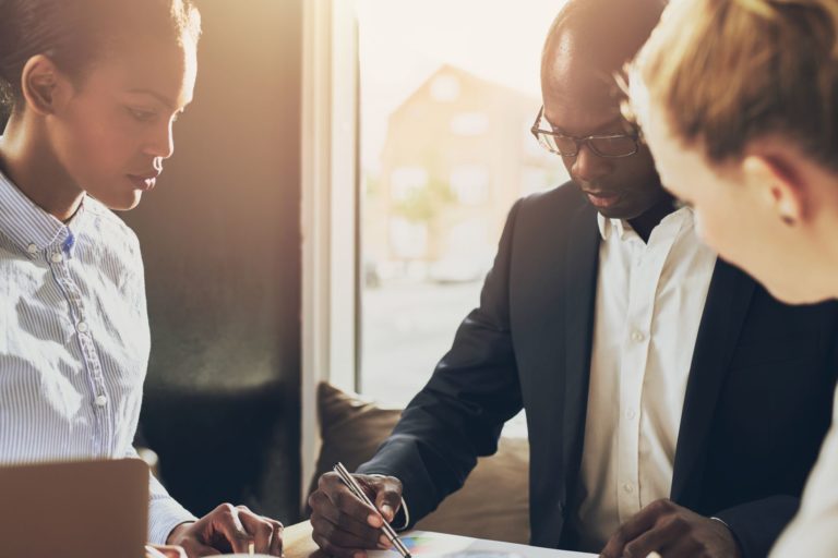 business executives creating a continuity plan